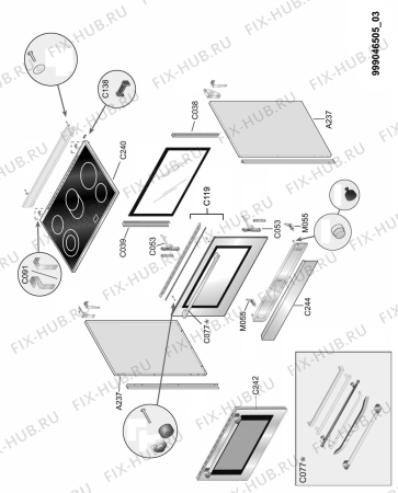 Взрыв-схема плиты (духовки) Maytag ACM 406/1 - Схема узла