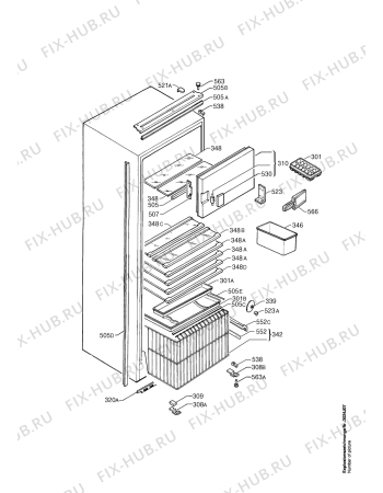 Схема №1 S3244-4I с изображением Покрытие для холодильной камеры Aeg 2251209025