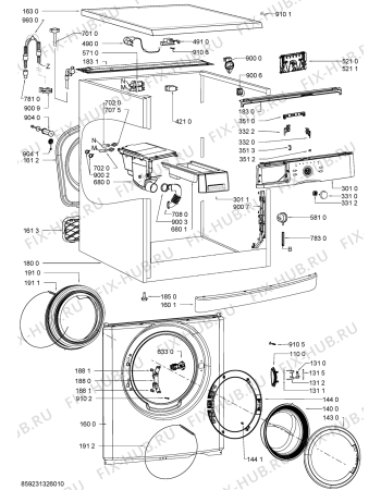 Схема №2 AWO/C 7808 с изображением Микромодуль для стиралки Whirlpool 481010533509