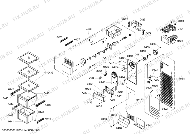 Схема №2 B20CS81SNB с изображением Дверь для холодильника Bosch 00244636