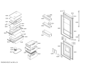 Схема №3 K5876X4 с изображением Дверь морозильной камеры для холодильника Bosch 00687160