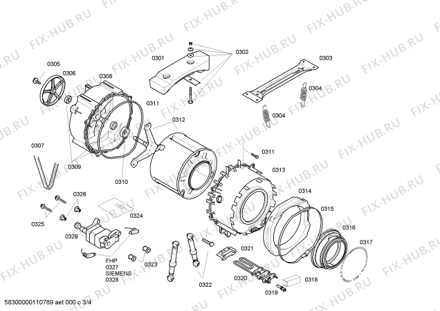 Схема №1 WFO2464EE с изображением Панель управления для стиралки Bosch 00446933