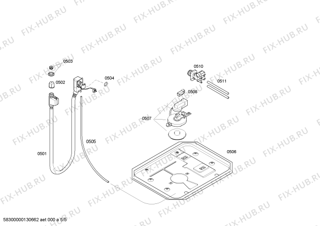 Взрыв-схема стиральной машины Bosch WAE28191 Bosch Maxx 6 - Схема узла 05