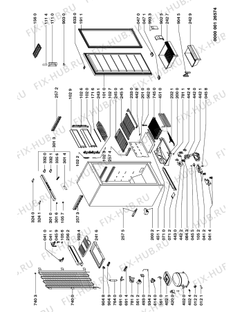 Схема №1 GKMN 2744/0 FH с изображением Сенсорная панель для холодильника Whirlpool 481945299824