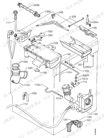 Взрыв-схема стиральной машины Privileg 099207 3 - Схема узла Hydraulic System 272