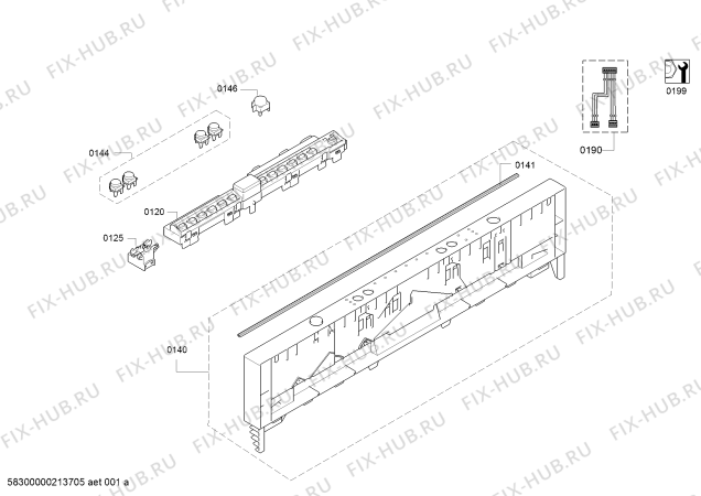 Схема №2 SMV24AX01G с изображением Силовой модуль запрограммированный для посудомоечной машины Bosch 12019810