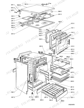 Схема №1 C 468 WH с изображением Кнопка для плиты (духовки) Whirlpool 481241128774