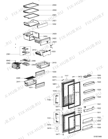 Схема №1 ARC 8140 с изображением Дверь для холодильника Whirlpool 481241619806