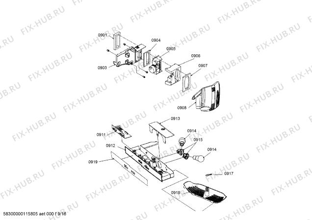 Схема №1 RS495310 с изображением Клапан для холодильника Bosch 00499844