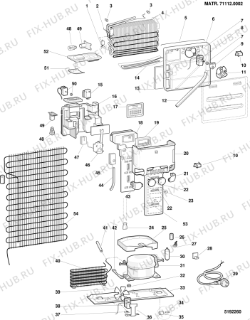Взрыв-схема холодильника Ariston ETDF450XNFYWEX (F017516) - Схема узла