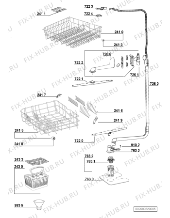 Схема №1 PDCF 8203 W с изображением Обшивка для посудомоечной машины Whirlpool 480140102408