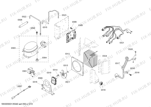 Схема №5 KBUIT4255E с изображением Хомут для посудомойки Bosch 00613616