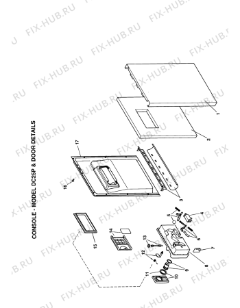 Схема №1 DC26P (F035564) с изображением Ручка для посудомойки Indesit C00211124