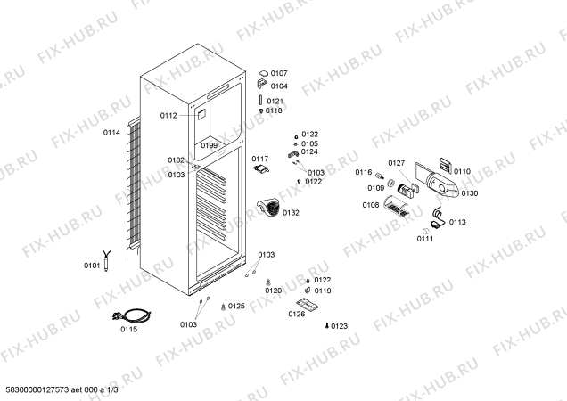 Схема №1 X5KCVCO421 с изображением Логотип для холодильной камеры Bosch 00609117