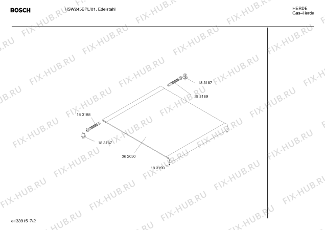 Схема №1 HSW245BPL Bosch с изображением Часы для духового шкафа Bosch 00481324