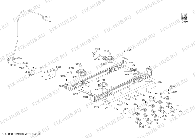 Схема №1 FP101I11SA COCINA COLDEX CX601 INOX с изображением Панель для электропечи Bosch 11018536