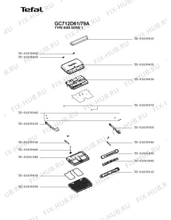 Схема №1 GC702861/79A с изображением Провод для мультигриля Tefal SS-994200