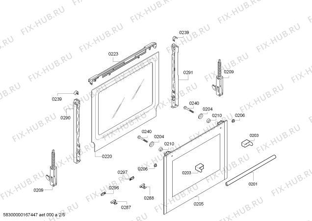 Схема №1 HEV43T350E Horno bosch poliv.multif.inox cif_e с изображением Внешняя дверь для плиты (духовки) Bosch 00688928