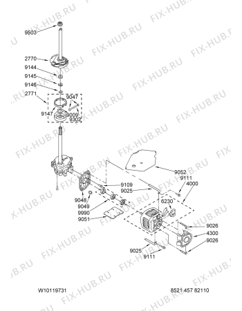 Схема №2 NTW5800TQ0 с изображением Винт для стиральной машины Whirlpool 480110100443