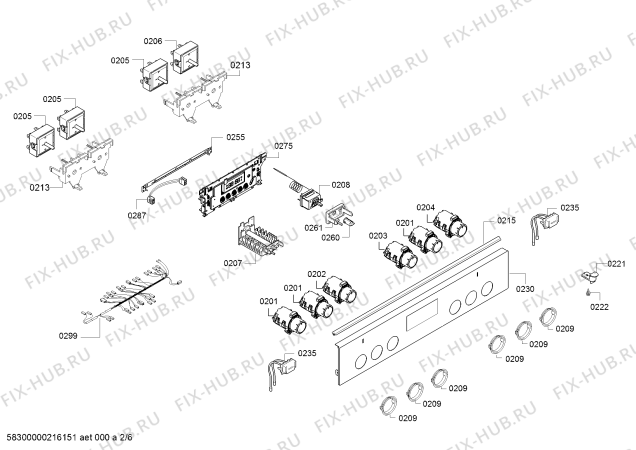 Взрыв-схема плиты (духовки) Bosch HKT59A120U - Схема узла 02