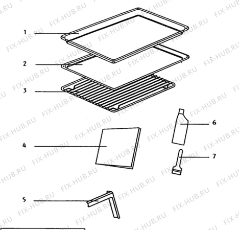 Взрыв-схема посудомоечной машины Electrolux CF4010 - Схема узла H10 Oven Furniture, Users manual