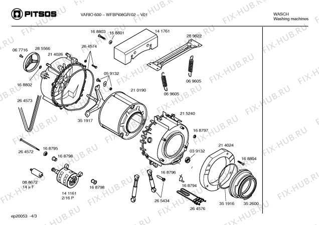 Схема №2 WFBPI08GR VARIO 600 с изображением Кабель для стиральной машины Bosch 00480364