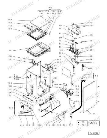 Взрыв-схема стиральной машины Whirlpool AWG 640-1/WP-HU - Схема узла