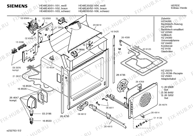Схема №2 HE48E40 с изображением Инструкция по эксплуатации для духового шкафа Siemens 00522071