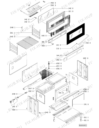 Схема №1 ACF 993 IX/3 с изображением Дверца для плиты (духовки) Whirlpool 481245058303