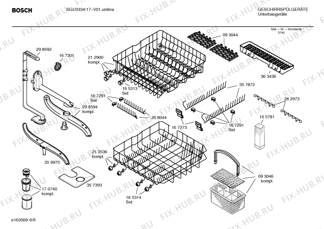 Взрыв-схема посудомоечной машины Bosch SGU3334 - Схема узла 06