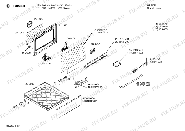 Схема №2 EH697HMS с изображением Панель для духового шкафа Bosch 00208460