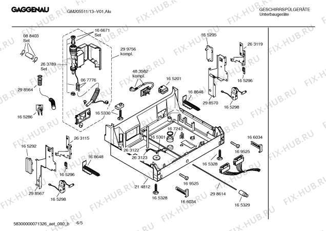 Схема №1 GM205511 с изображением Краткая инструкция для электропосудомоечной машины Bosch 00581394