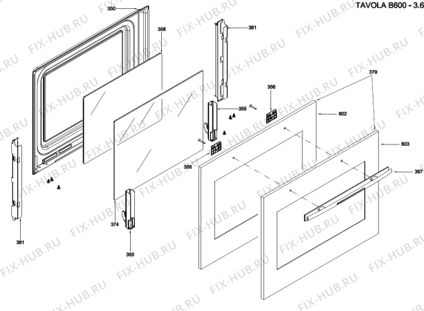 Взрыв-схема плиты (духовки) Gorenje UP2260MTR   -ALU, RF PYROLYS (900000818, B600) - Схема узла 02