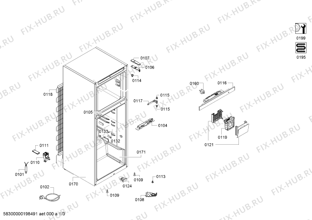 Схема №2 KD29VVI30 Siemens с изображением Дверь для холодильной камеры Siemens 00713973