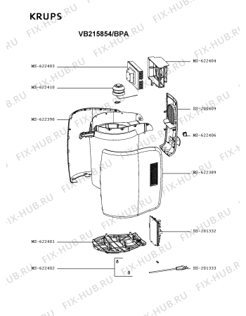 Схема №1 VB215854/BPA с изображением Микромодуль для диспенсера для напитков Krups SS-201332