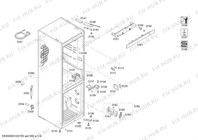 Схема №2 KGN36HI33 Bosch с изображением Модуль управления для холодильной камеры Bosch 12017398