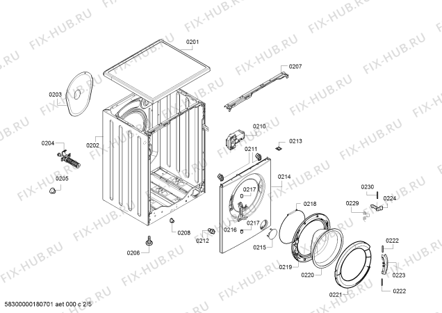 Схема №1 WAB24166SN Serie 2 VarioPerfect с изображением Ручка для стиралки Bosch 10004026