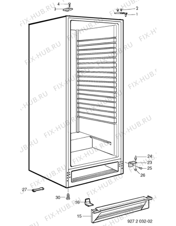 Взрыв-схема холодильника Unknown KL301-2FF - Схема узла C10 Cabinet