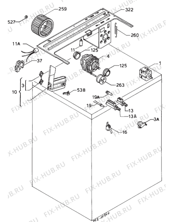 Взрыв-схема стиральной машины Zanussi TD265/A - Схема узла Electrical equipment 268