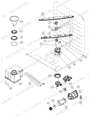 Взрыв-схема посудомоечной машины Gorenje DM 62 Charmant SE   -White Bi #9200434 (900001130, DW20.2) - Схема узла 03