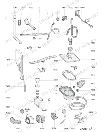 Схема №1 ADG 361 с изображением Модуль (плата) управления для посудомоечной машины Whirlpool 482000022253