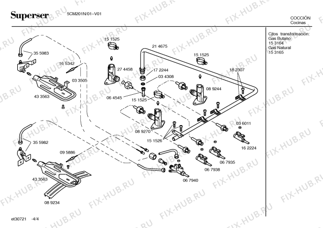 Схема №1 5CM201B с изображением Панель для плиты (духовки) Bosch 00361505
