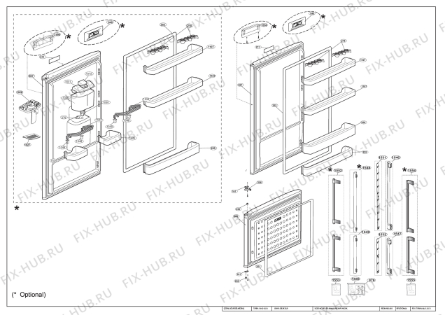 Схема №1 CNE60520M (7243448773) с изображением Дверка для холодильной камеры Beko 4385151300