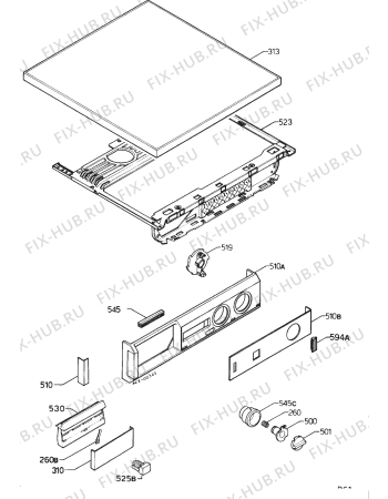 Взрыв-схема стиральной машины Zanussi ZF411C - Схема узла Command panel 037