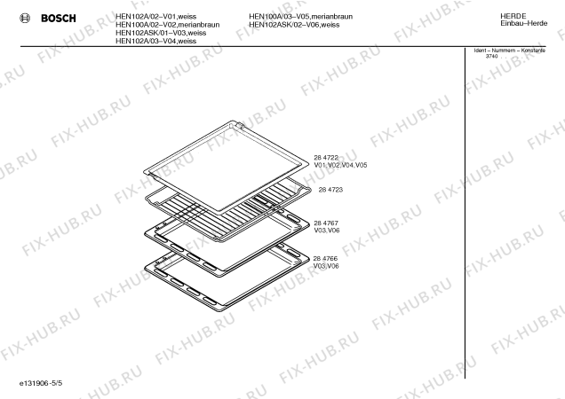 Схема №2 HEN100A с изображением Панель для духового шкафа Bosch 00284748