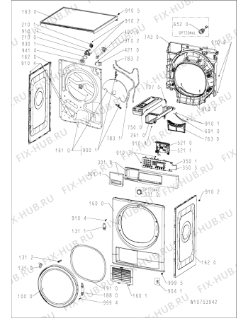 Схема №1 WSF10AB с изображением Ручка (крючок) люка для стиралки Whirlpool 481010885103