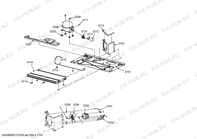 Схема №2 SK590264 с изображением Решетка для холодильной камеры Bosch 00440784