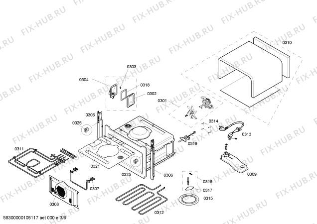 Схема №3 HBC86K760N с изображением Панель управления для плиты (духовки) Bosch 00445957