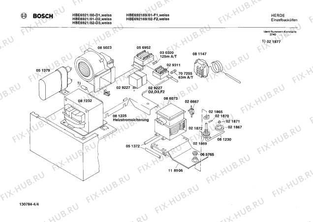 Взрыв-схема плиты (духовки) Bosch HBE6921 - Схема узла 04
