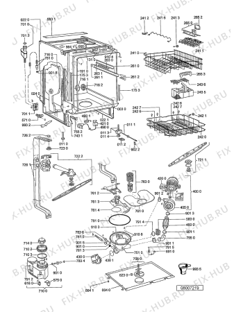 Схема №1 GSXK 7316 -n.prod. с изображением Обшивка для посудомоечной машины Whirlpool 481245373168